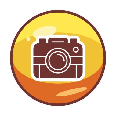 fotoğraf makinesi simgesi, vektör illüstrasyonu 