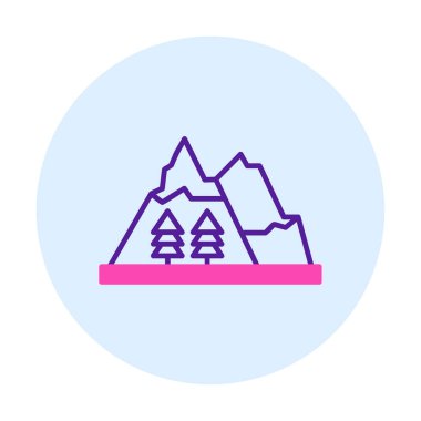 basit vektör izole dağ simgesi 