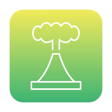 Volkan vektör illüstrasyonu, çizgi film simgesi ögesi.                         