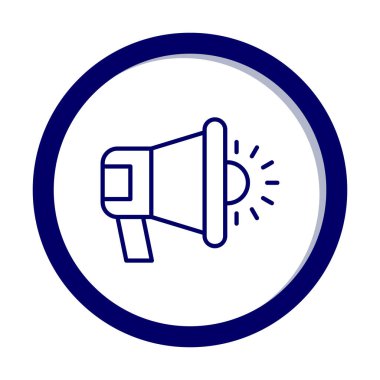 hoparlör, megafon simgesi. vektör çizim.  