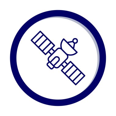 Uydu Simgesi, vektör illüstrasyonu 