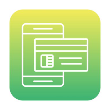 Basit Çevrimiçi Ödeme simgesi, vektör illüstrasyonu