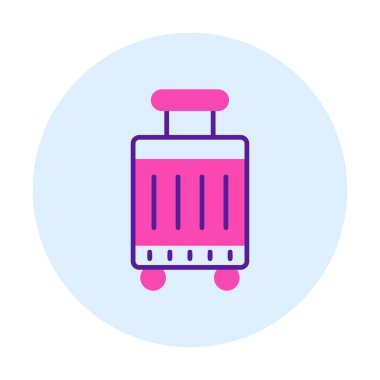 bavul ikonu vektör illüstrasyonu 