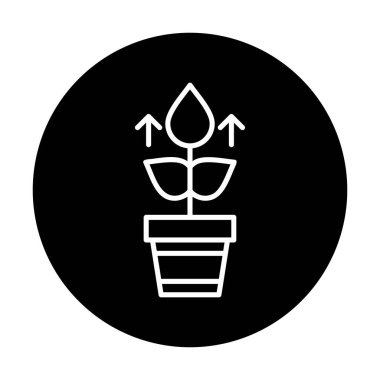 Bitki büyüme ikonu vektör illüstrasyonu