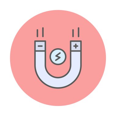 Mıknatıs düz simgesinin vektör çizimi 