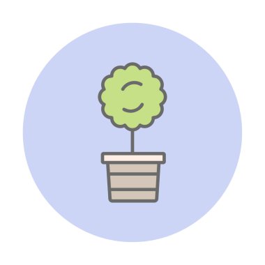 Myrtus bitki ikonu vektör çizimi