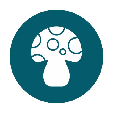 Mantar. Web simgesi basit illüstrasyon