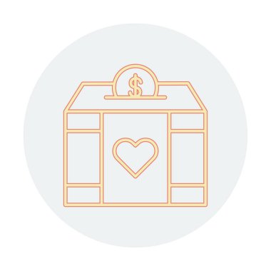 Charity Kutu vektör simgesi 