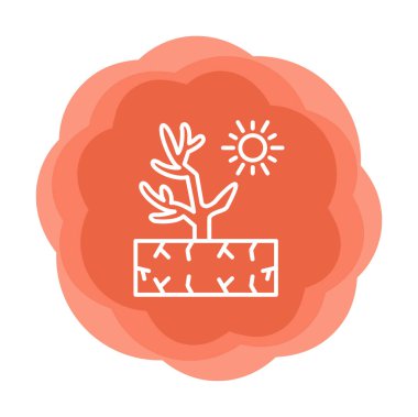 Mercan simgesi vektör illüstrasyonu