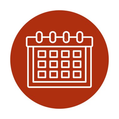 Takvim simgesi, vektör çizimi