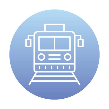tren simgesi, vektör illüstrasyonu 