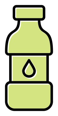 su şişesi simgesi, vektör illüstrasyonu    