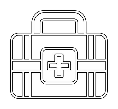 İlk yardım kiti vektör illüstrasyonu