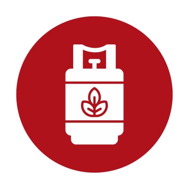 Elektrik üretimi biyogaz ikonu vektör illüstrasyon tasarımı