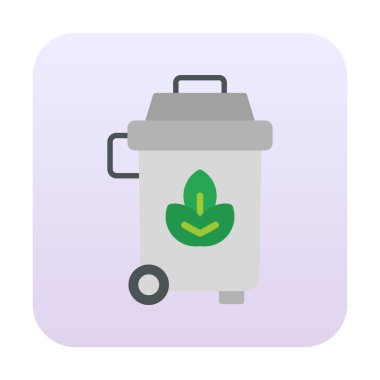 Eko çöp kutusu ikon vektör illüstrasyonu 
