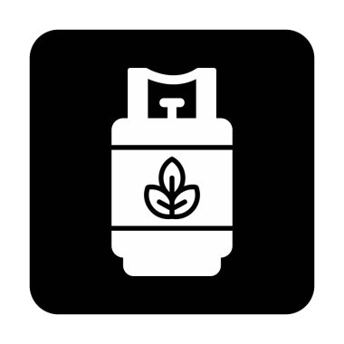 düz elektrik üretimi biyogaz simgesi