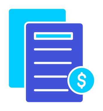 Bill düz simgesi, vektör illüstrasyonu