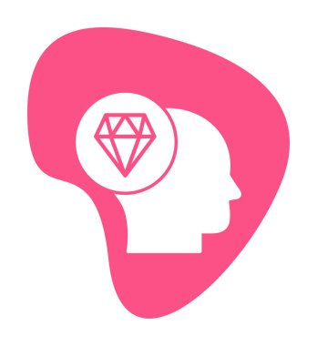 Elmas simgesi, vektör illüstrasyonu basit tasarım