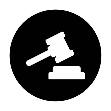 düz adalet yasası ikonu vektör illüstrasyonu