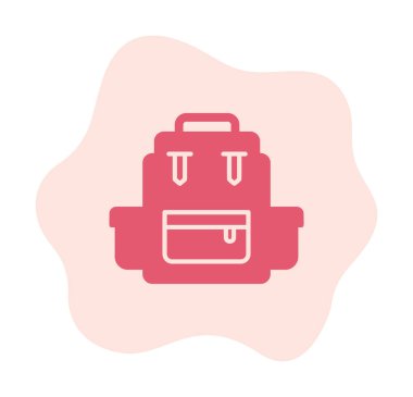 Sırt çantası ikon vektörü. Okul sırt çantası tabelası. izole edilmiş sınır sembolü çizimi