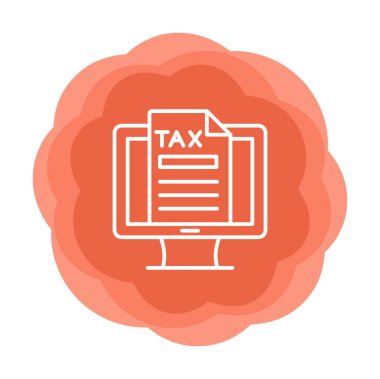 Çevrimiçi Vergi simgesi vektör çizimi