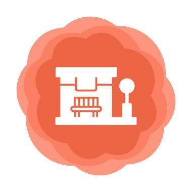 Otobüs Durağı vektör düz simgesi simgesi