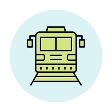 tren simgesi, vektör illüstrasyonu 