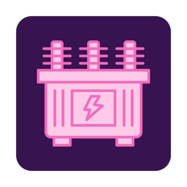 Batarya güç ikonu vektör illüstrasyonu. Dönüştürücü                         