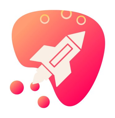 roket simgesi, vektör illüstrasyonu  