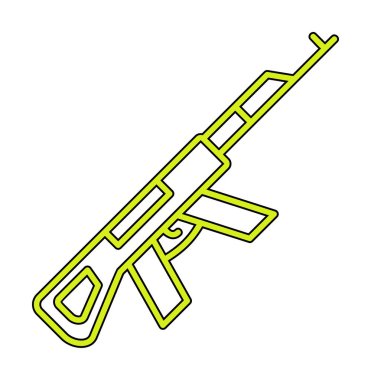 Ak47 simge vektör illüstrasyonu