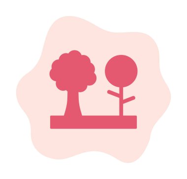 Kişisel ve ticari kullanım için ağaç simgesi vektör illüstrasyonu.