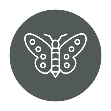 Kelebek Vektör Simgesi Düz Çizim 