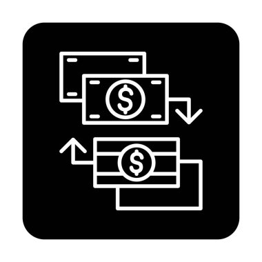 para değişimi simgesi, vektör illüstrasyonu 