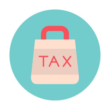 Alışveriş poşeti simgesi, vektör illüstrasyonu basit tasarım