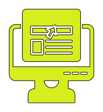 çevrimiçi haber simgesi vektör illüstrasyonu               