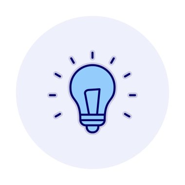 Fikir ampulü simgesi, vektör illüstrasyon tasarımı