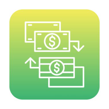 para değişimi simgesi, vektör illüstrasyonu 