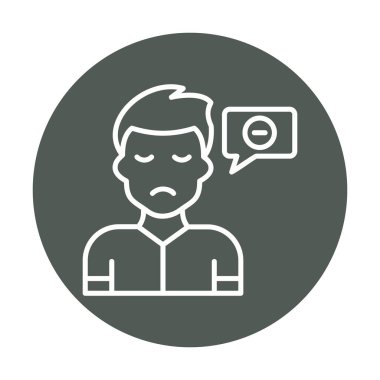 Negatif Düşünce konsepti ikon vektör çizimi