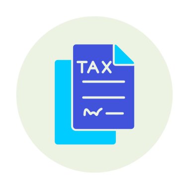 vergi formu simgesi beyaz arka plan üzerinde 