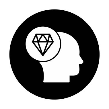 Elmas simgesi, vektör illüstrasyonu basit tasarım