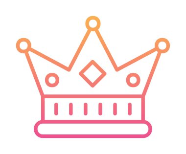 Taç. Web simgesi basit illüstrasyon tasarımı