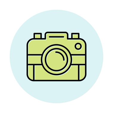 fotoğraf makinesi simgesi, vektör illüstrasyonu 