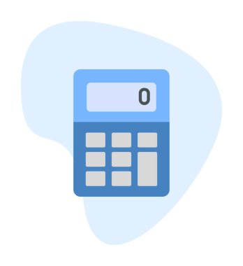 Basit hesap makinesi düz vektör çizimi  