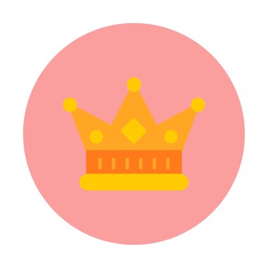 Taç. Web simgesi basit illüstrasyon tasarımı