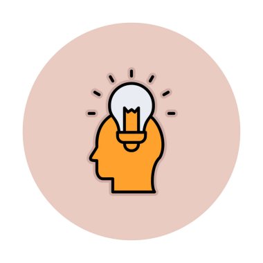 Basit beyin yaratıcı fikir konsept vektör çizimi