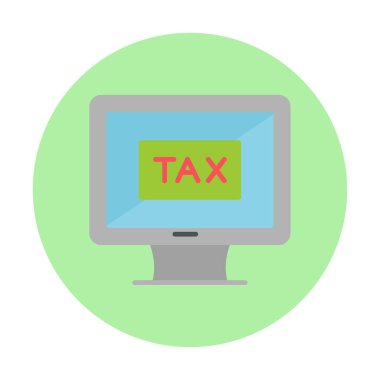 vergi ödeme ikonu vektör illüstrasyonu