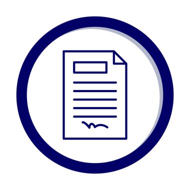 contract icon, vector illustration simple design