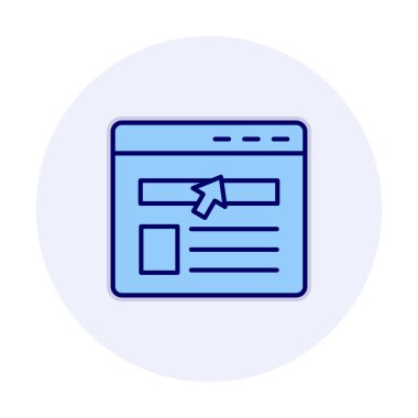 Web sayfası simgesi, vektör illüstrasyonu