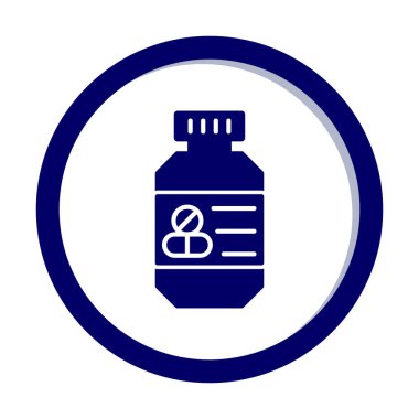 Hapları şişe simge vektör çizim   