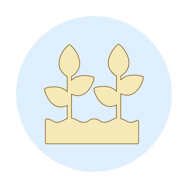 Growing plants web icon, vector illustration 